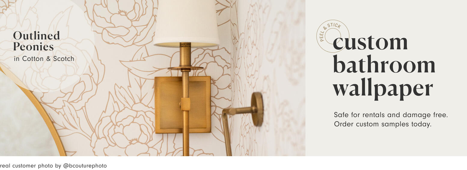 Bathroom Peel And Stick Removable Wallpaper | Customize Online