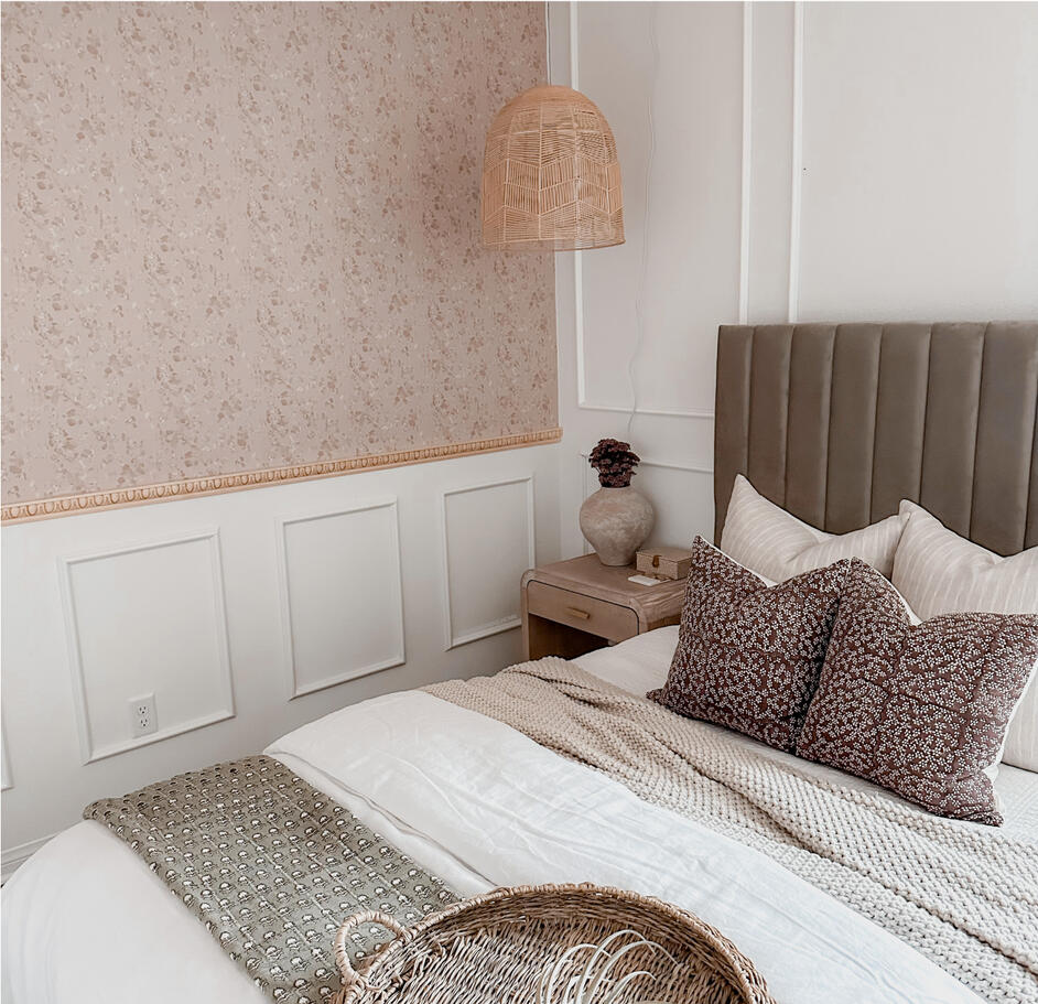 Pictured - Wild Trellis Wallpaper, project by @orangegrove.home