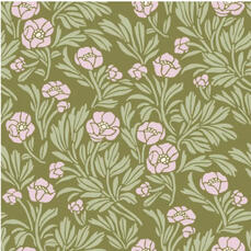 Pictured - Peony Vines Wallpaper