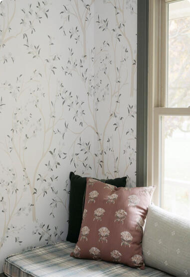 Pictured - Blossom Orchard Wallpaper, project by @growgardnergrow