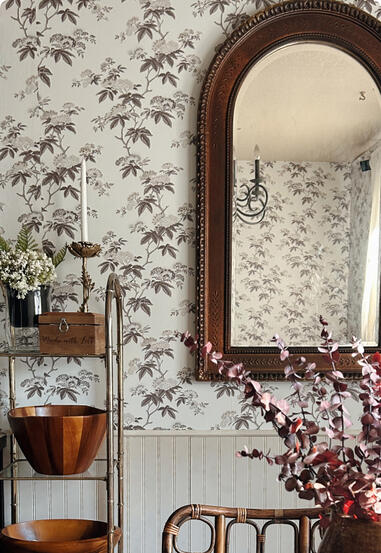 Pictured - Forest Canopy Wallpaper, project by @elle.kayee