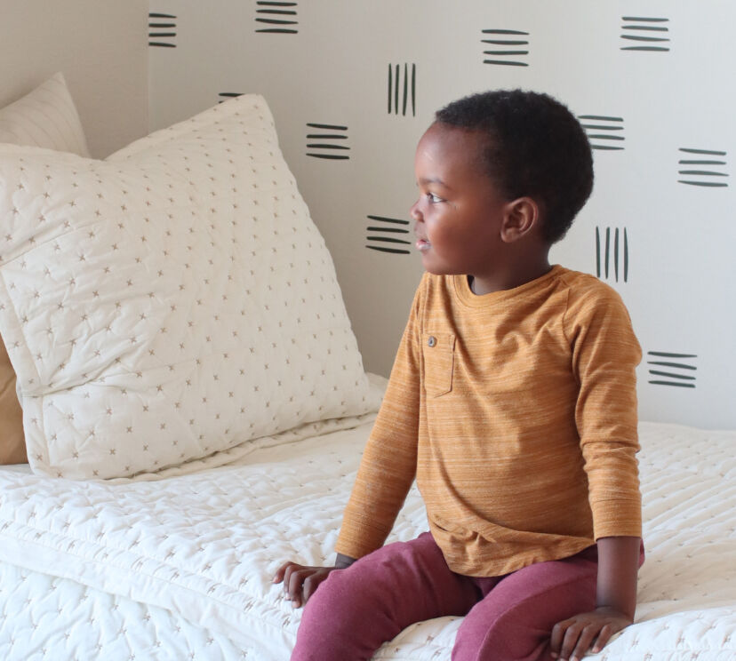 Shop our peel & stick

wallpaper! Pictured - Dashes Stacked