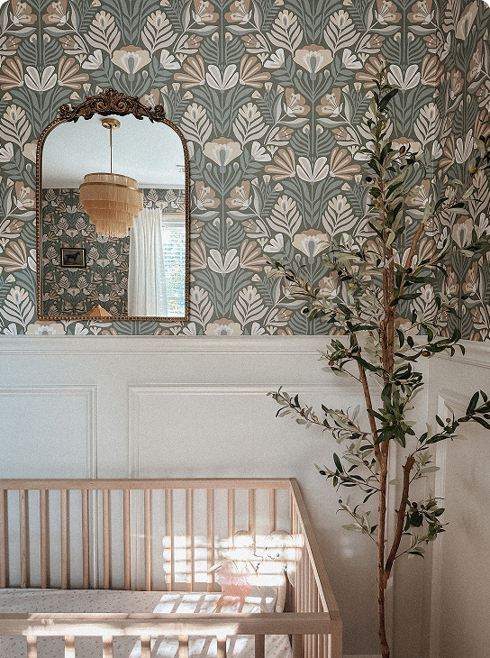 Pictured - Damask Blooms Wallpaper, project by @simplyanamaria